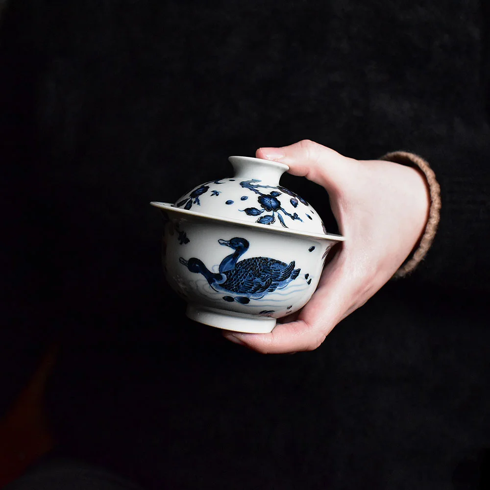 Hand Painted Duck Gaiwan