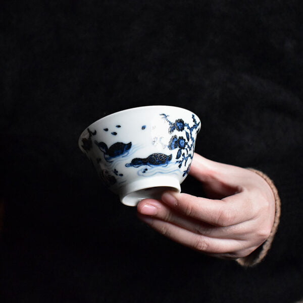 Hand Painted Duck Teacup