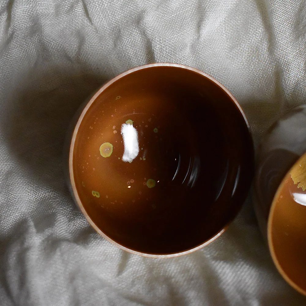 Handmade Wood Fired Kiln Altered Soy-Coloured Teacup